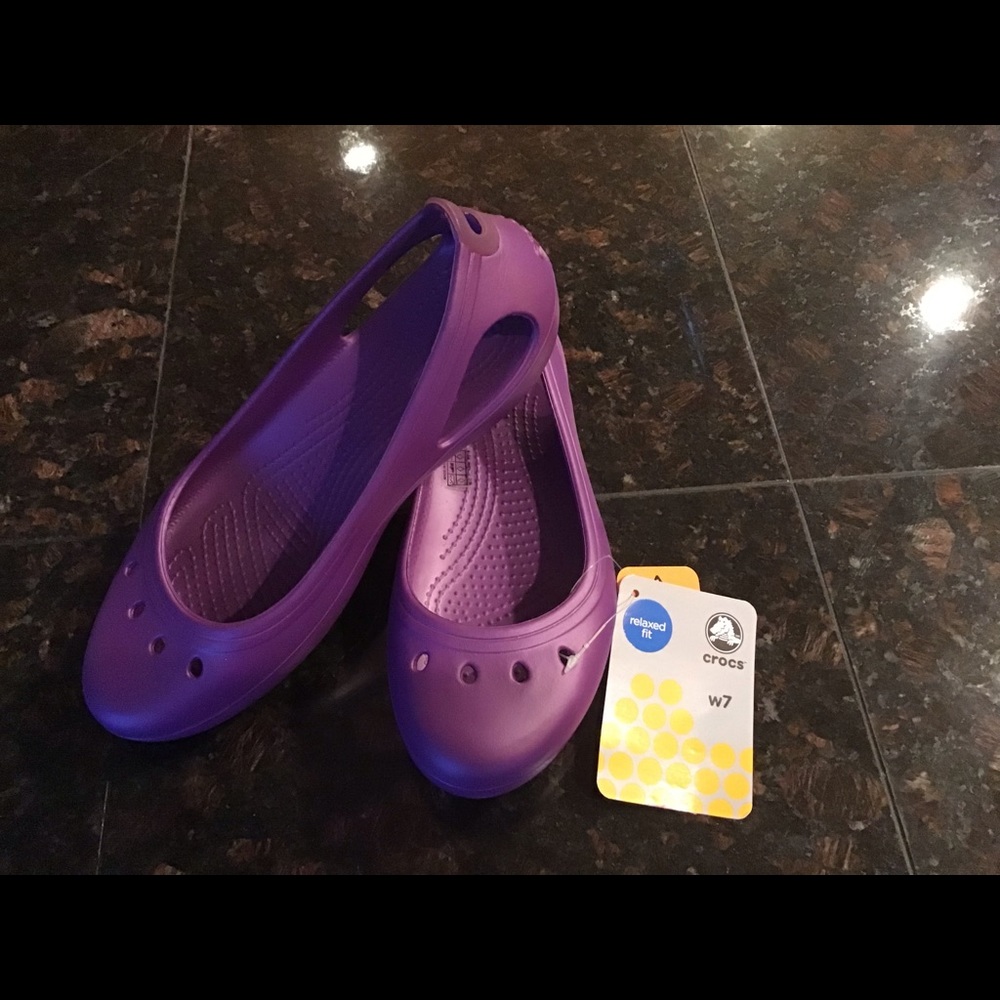 New! Crocs Kadee amethyst (purple) flats